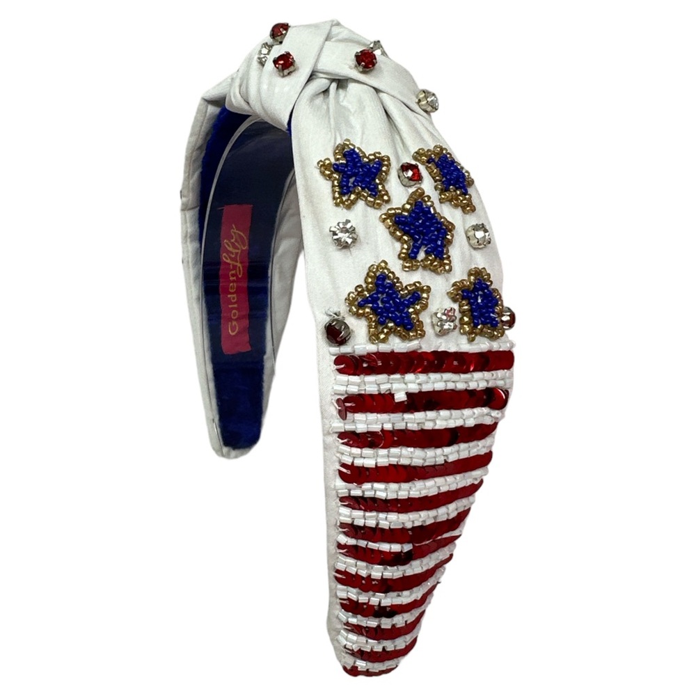 4th of July Headband with American Flag